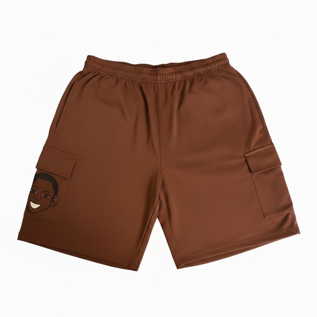 Brown Joy Possession Cargo Sweat Shorts