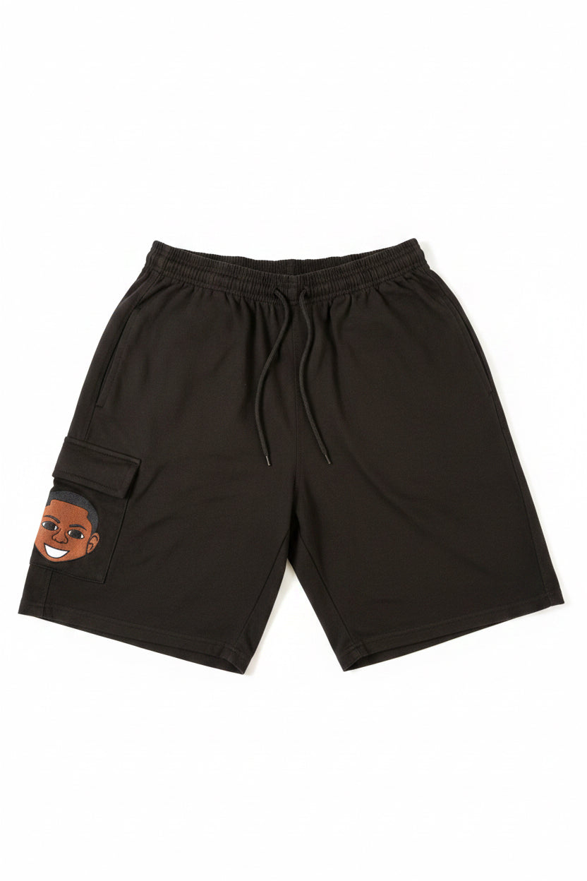 Mens Black Joy Possession cargo Sweat Shorts