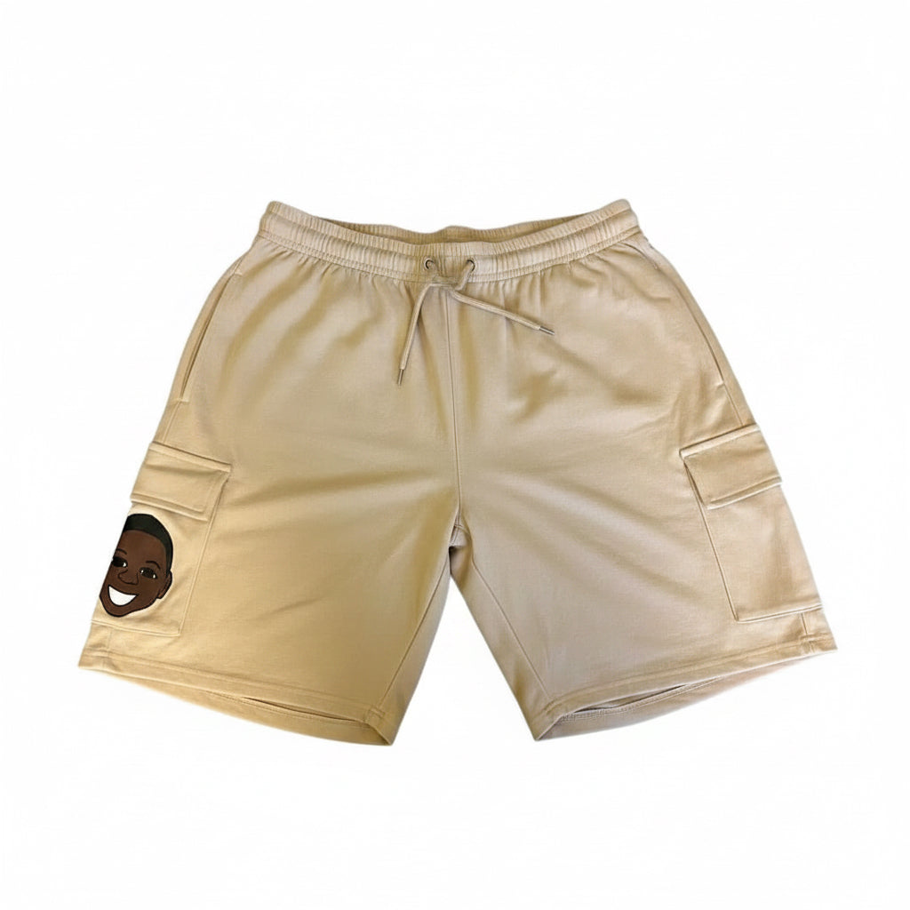 Tan cargo shorts